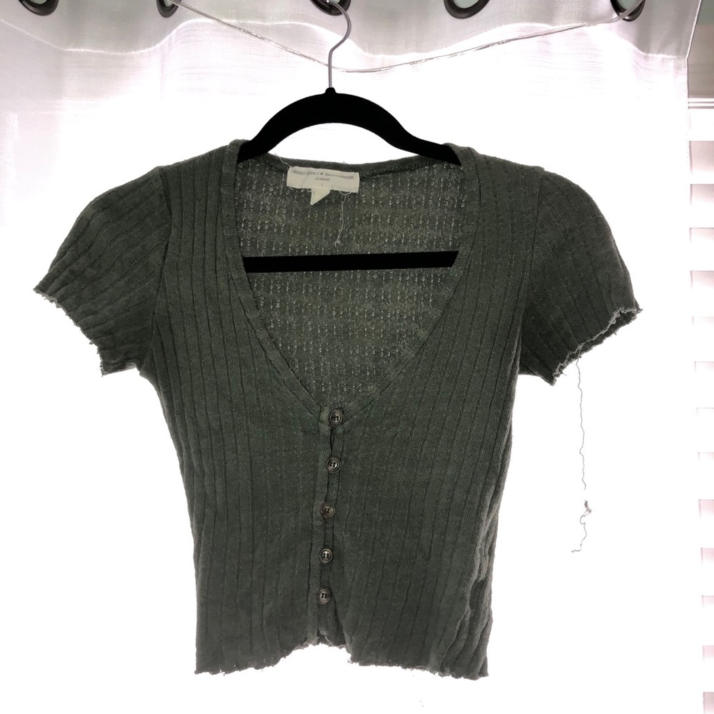 Cropped green tee urban outfitters